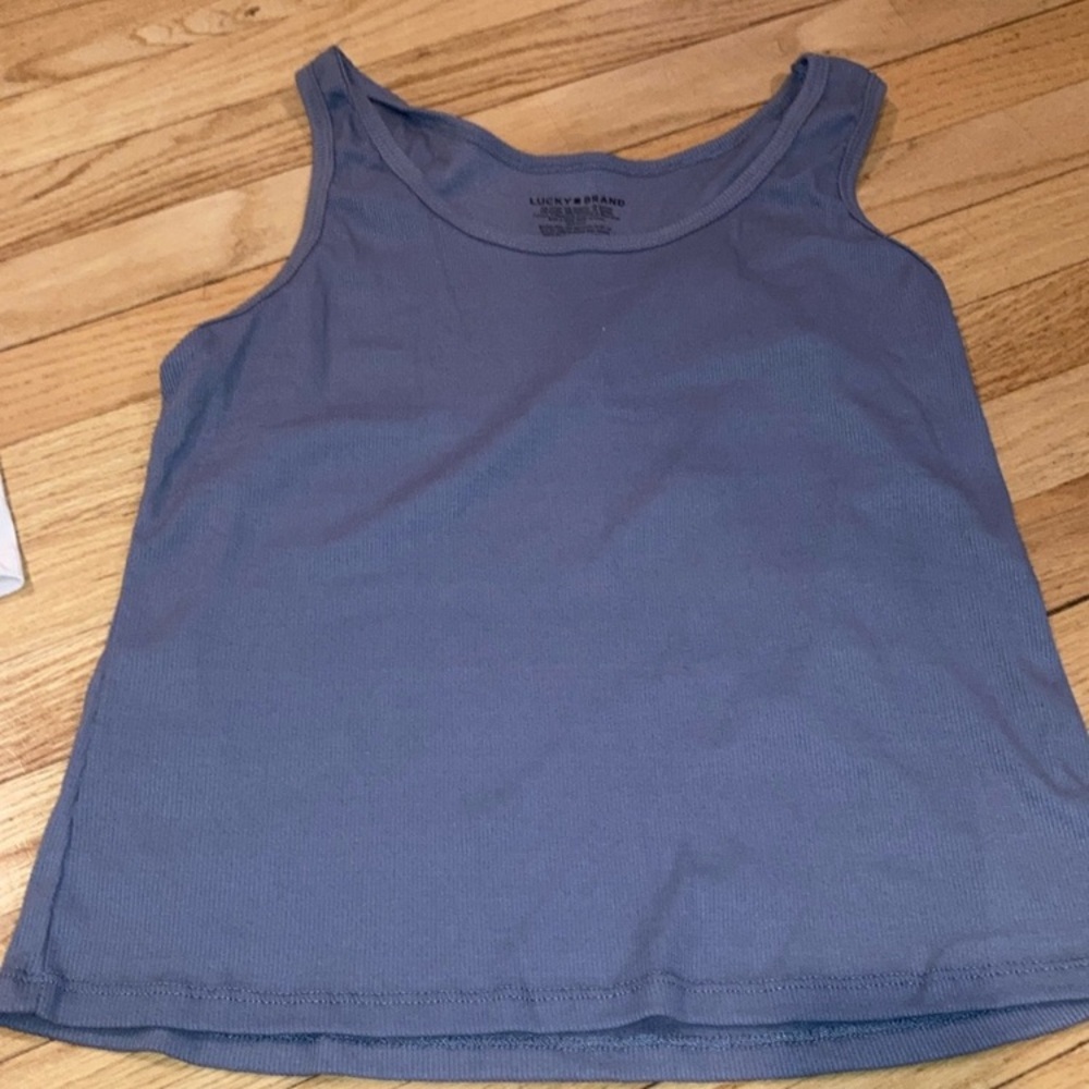 NWOT… Navy Blue Lucky Brand Ribbed Tank Tops